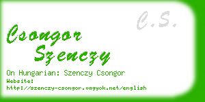 csongor szenczy business card